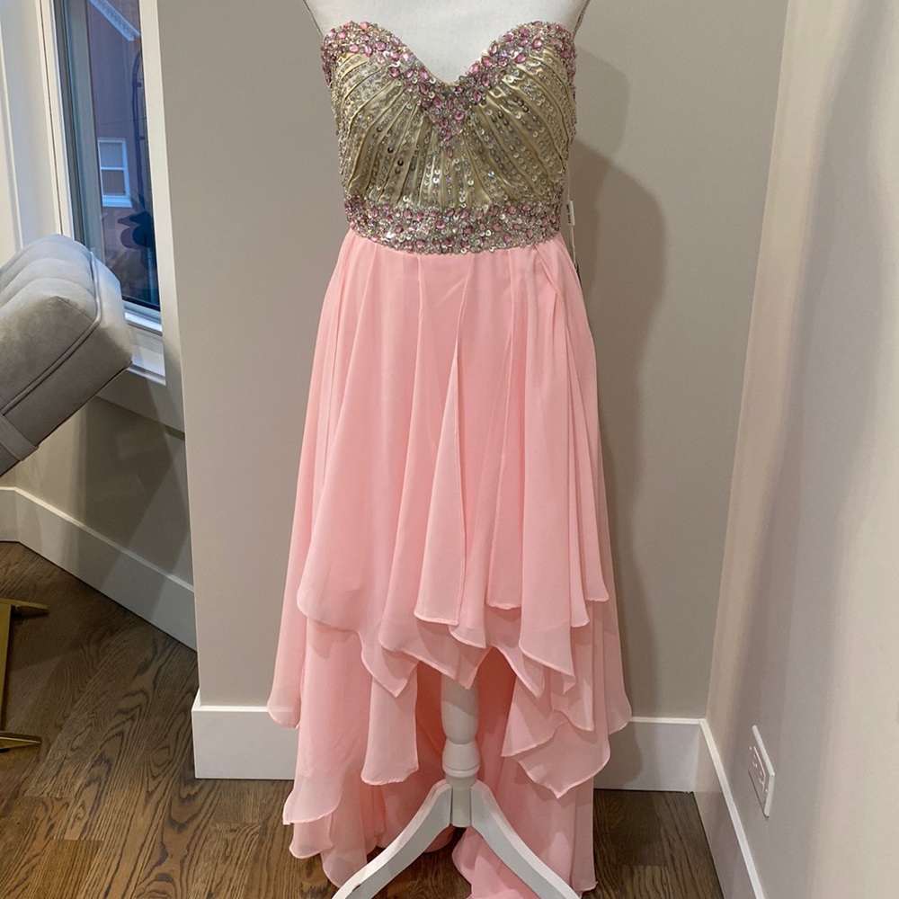 Brand new Custom made Izilady formal dress in pink & gold*BNWT perfect condition